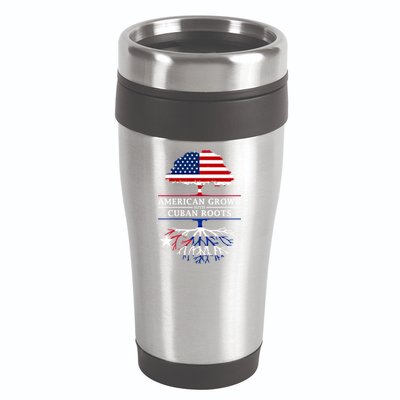 American Grown With Cuban Roots Cute Gift Cuba Gift 16oz Travel Tumbler