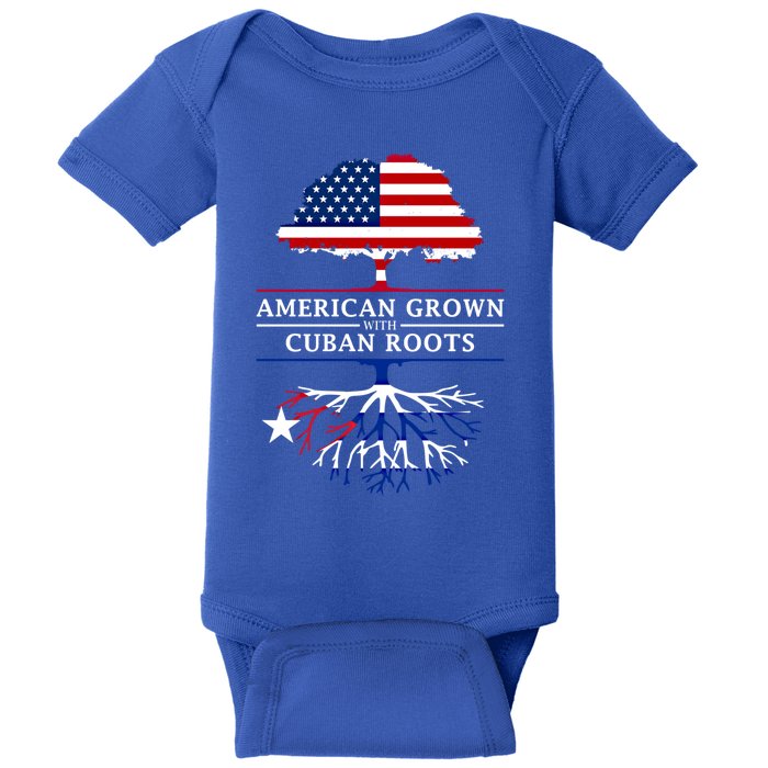 American Grown With Cuban Roots Cute Gift Cuba Gift Baby Bodysuit