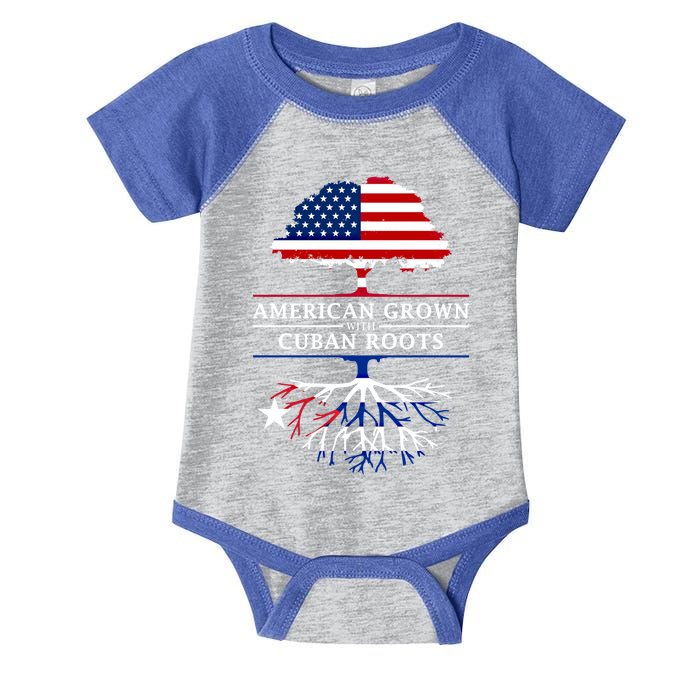 American Grown With Cuban Roots Cute Gift Cuba Gift Infant Baby Jersey Bodysuit