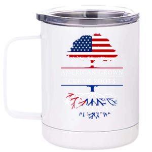 American Grown With Cuban Roots Cute Gift Cuba Gift 12 oz Stainless Steel Tumbler Cup