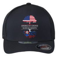 American Grown With Slovak Roots Slovakia Flexfit Unipanel Trucker Cap