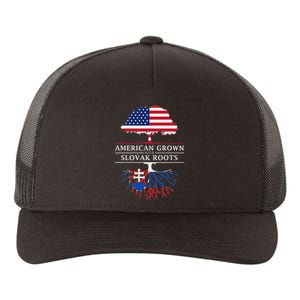 American Grown With Slovak Roots Slovakia Yupoong Adult 5-Panel Trucker Hat