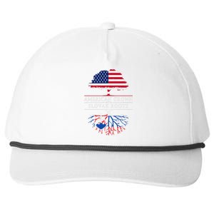 American Grown With Slovak Roots Slovakia Snapback Five-Panel Rope Hat