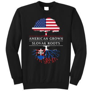 American Grown With Slovak Roots Slovakia Tall Sweatshirt