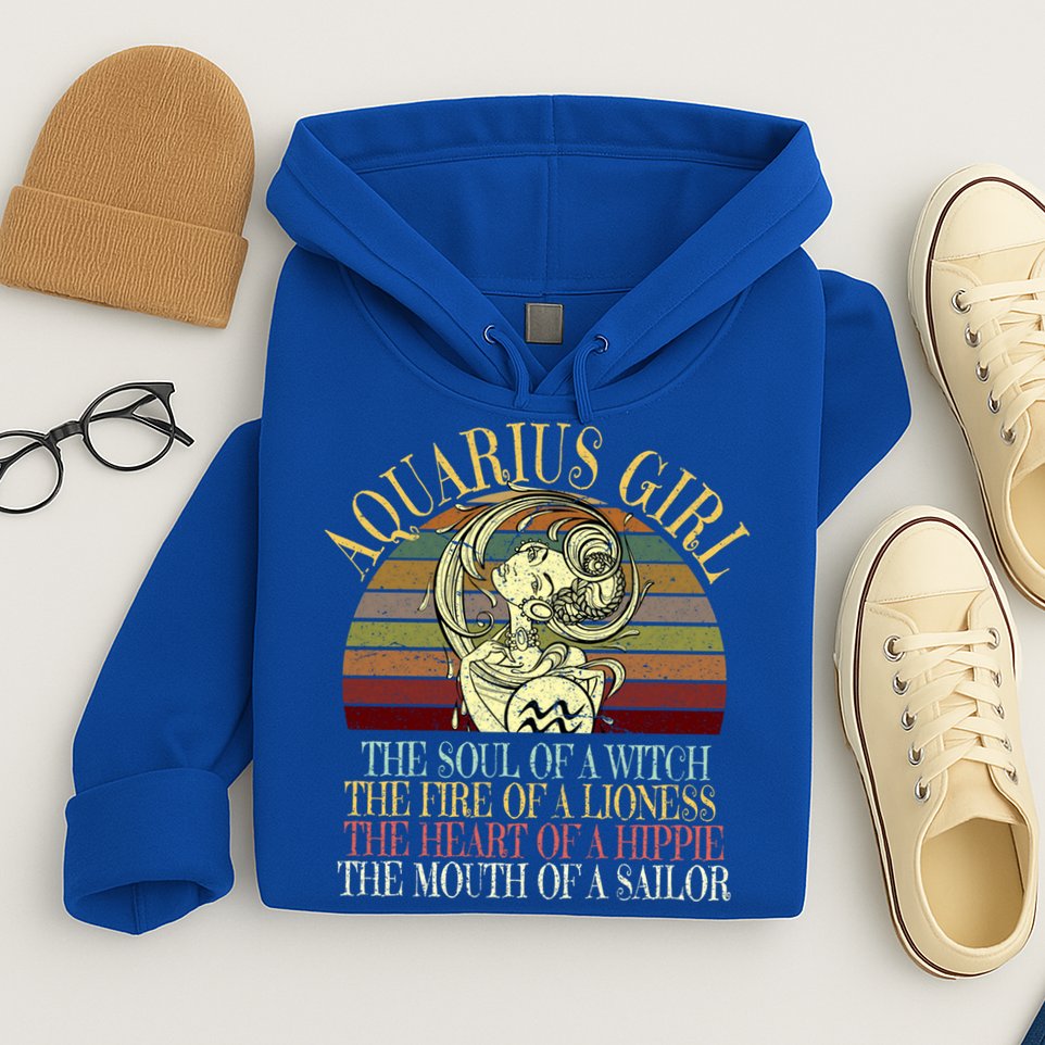 Aquarius Girl Zodiac January February Birthday Women Gift Hoodie