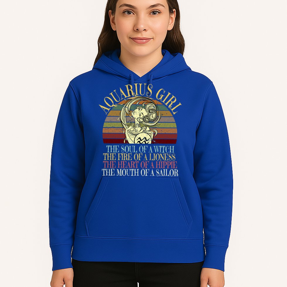 Aquarius Girl Zodiac January February Birthday Women Gift Hoodie