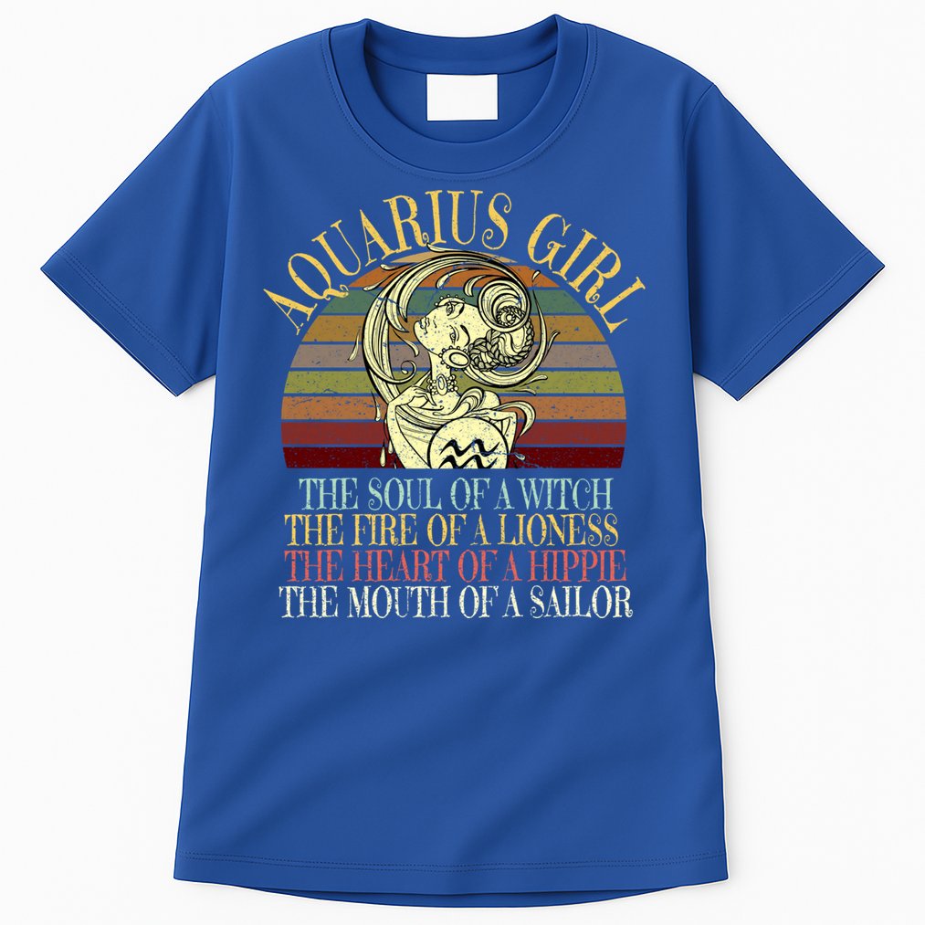 Aquarius Girl Zodiac January February Birthday Women Gift Tall T-Shirt
