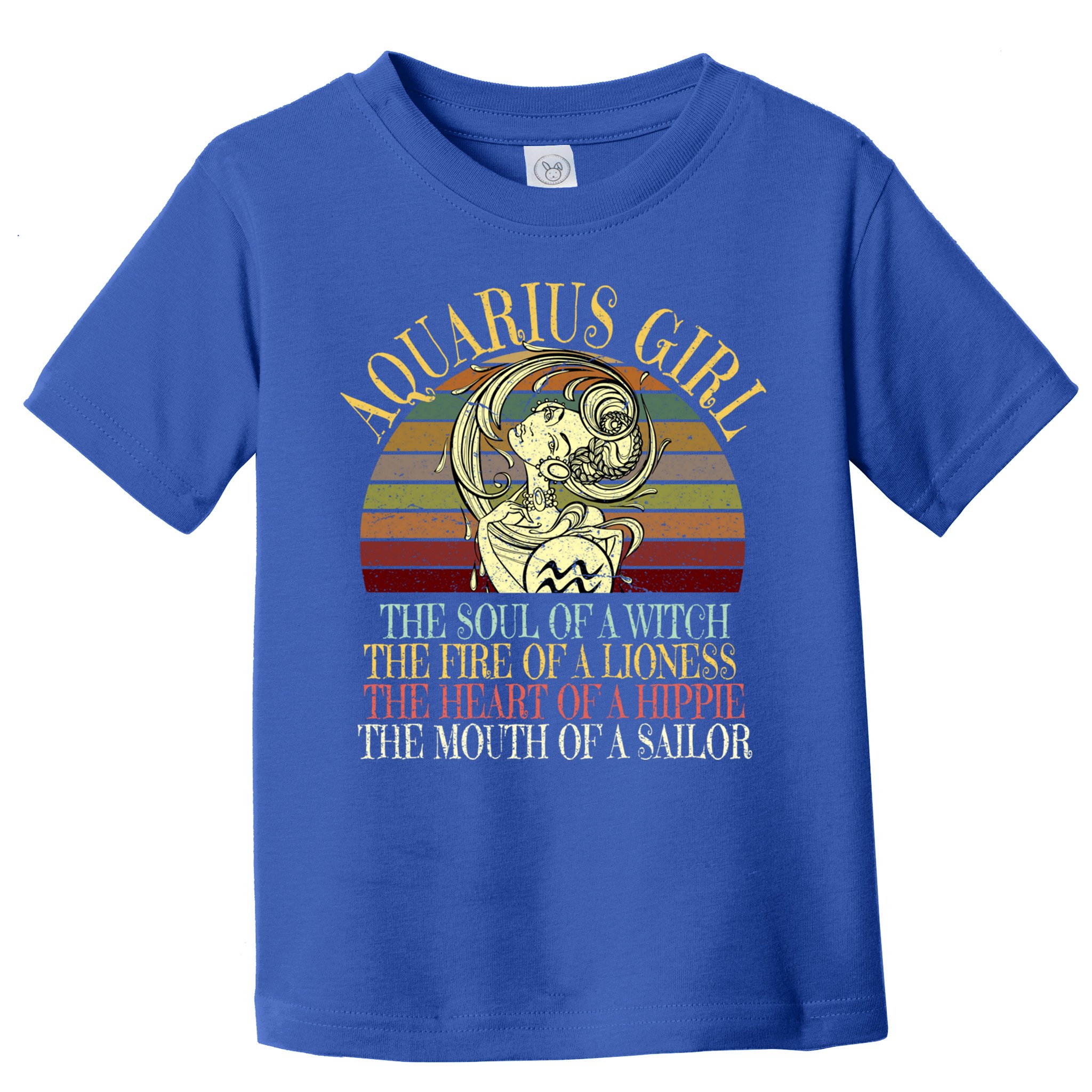 Aquarius Girl Zodiac January February Birthday Women Gift Toddler T-Shirt