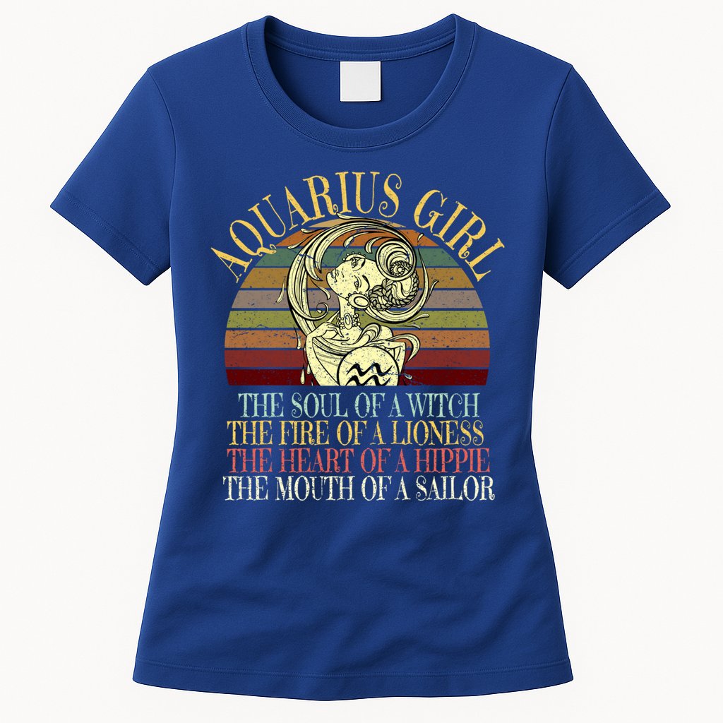 Aquarius Girl Zodiac January February Birthday Women Gift Womens T-Shirt