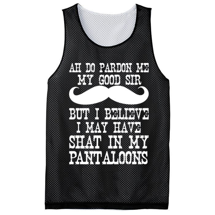 Ah Pardon Me My Good Sir I Believe I May Have Shat My Pantaloons Mesh Reversible Basketball Jersey Tank