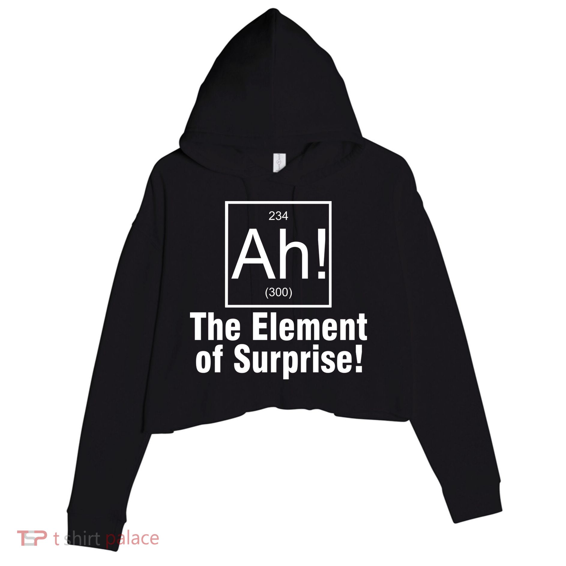 Ah! The Element Of Surprise Crop Fleece Hoodie