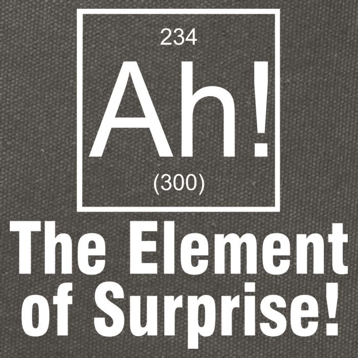 Ah! The Element Of Surprise Cotton Canvas Backpack