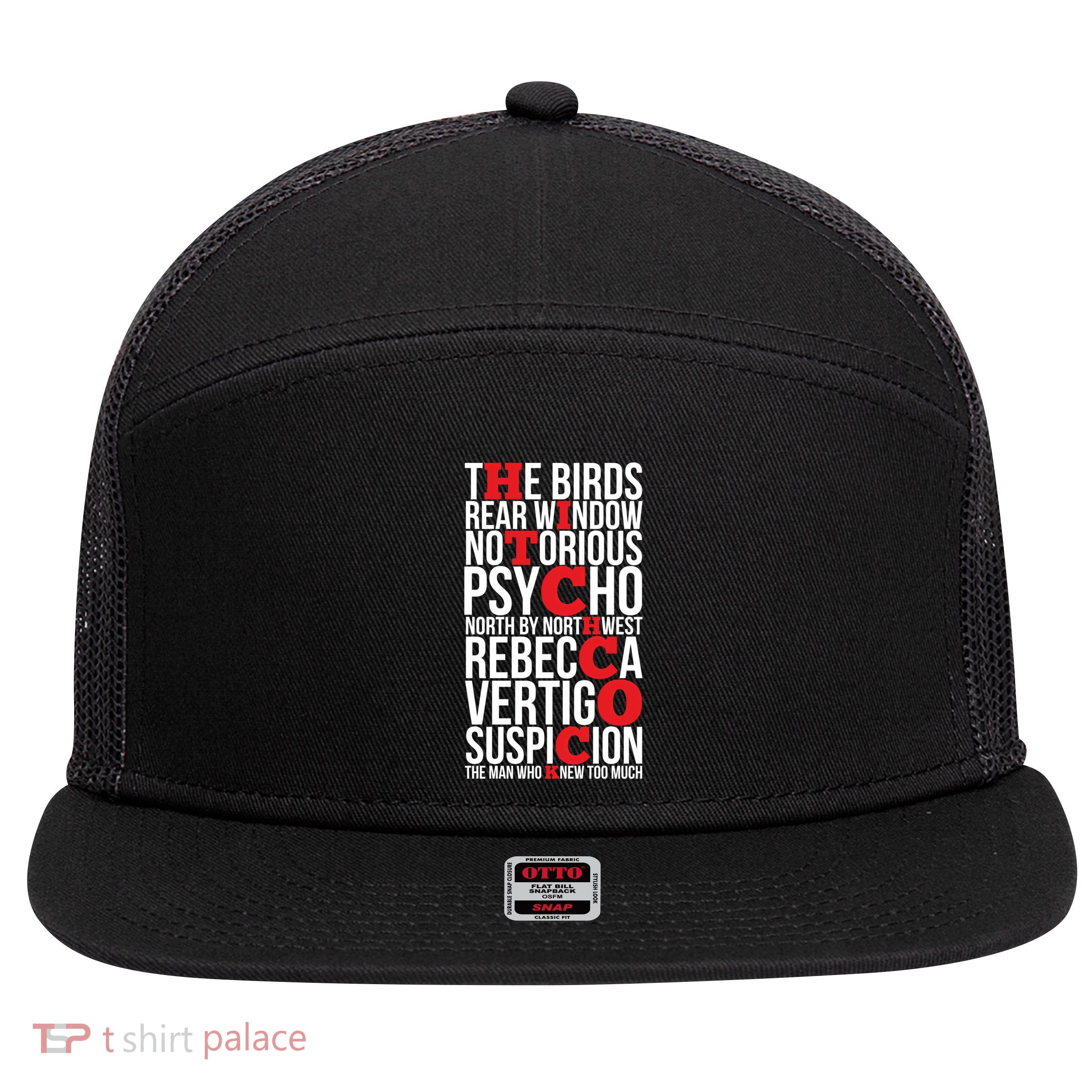 Alfred Hitchcock (1) 7 Panel Mesh Trucker Snapback Hat