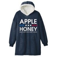 Apple Honey 2024 Make New Year Sweet Again Rosh Hashanah Hooded Wearable Blanket