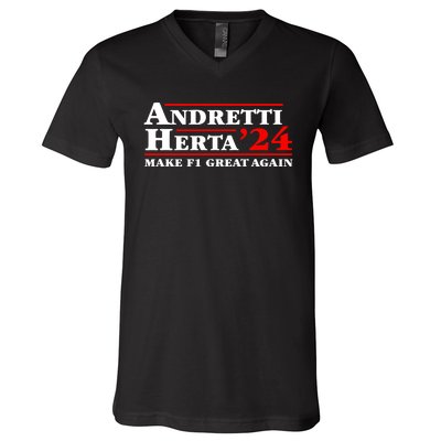 Andretti Herta 2024 Funny Indy Racing V-Neck T-Shirt