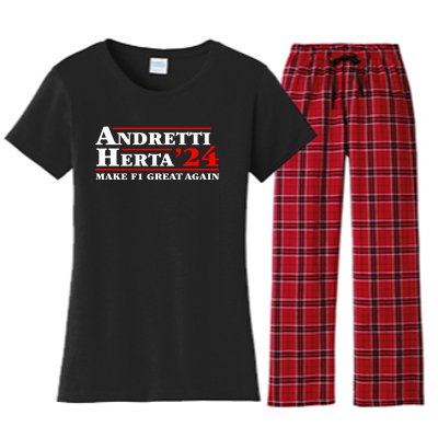 Andretti Herta 2024 Funny Indy Racing Women's Flannel Pajama Set