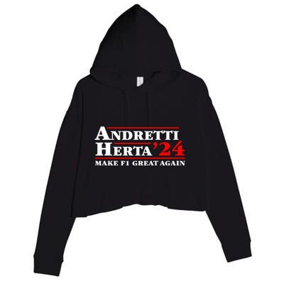 Andretti Herta 2024 Funny Indy Racing Crop Fleece Hoodie