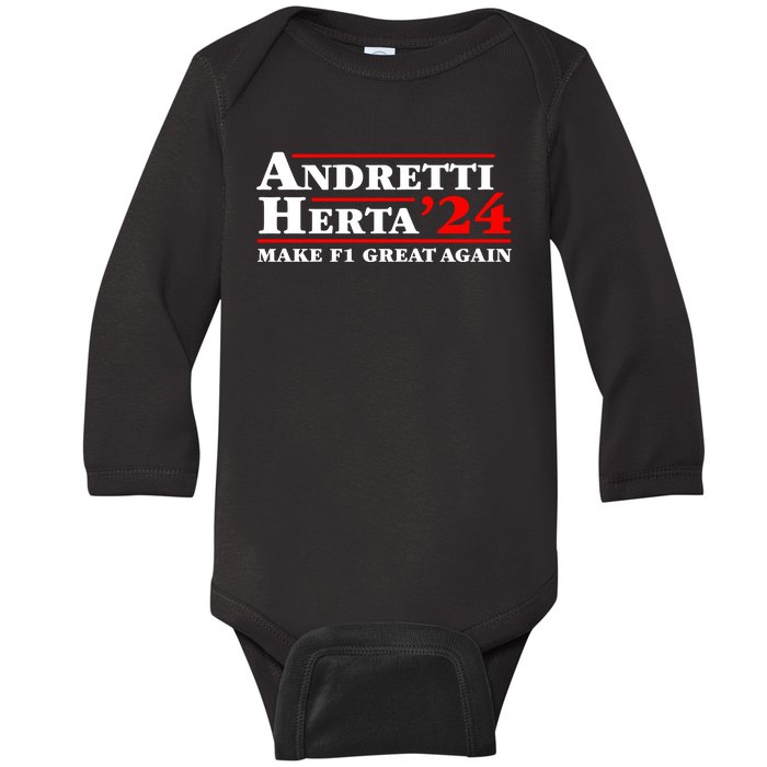 Andretti Herta 2024 Funny Indy Racing Baby Long Sleeve Bodysuit