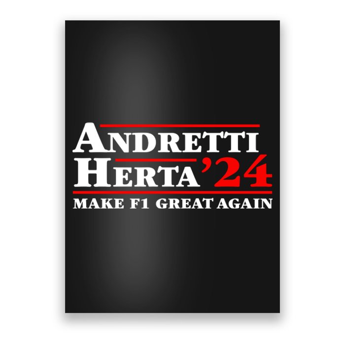 Andretti Herta 2024 Funny Indy Racing Poster