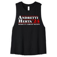 Andretti Herta 2024 Funny Indy Racing Women's Racerback Cropped Tank