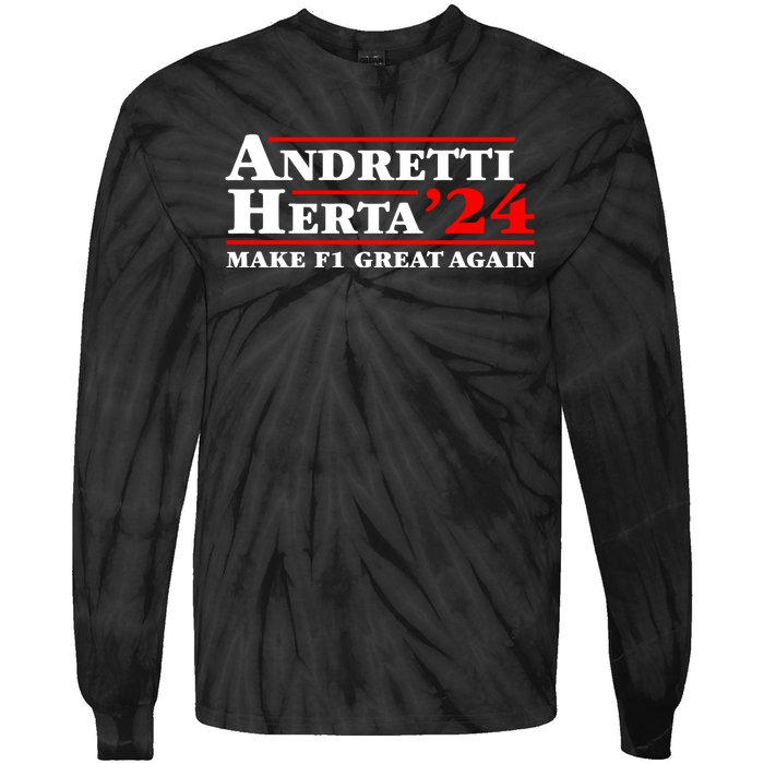 Andretti Herta 2024 Funny Indy Racing Tie-Dye Long Sleeve Shirt