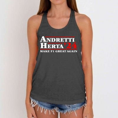 Andretti Herta 2024 Funny Indy Racing Women's Knotted Racerback Tank