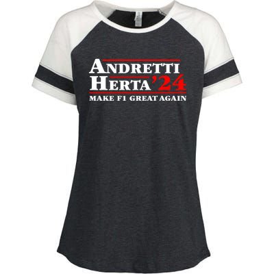 Andretti Herta 2024 Funny Indy Racing Enza Ladies Jersey Colorblock Tee