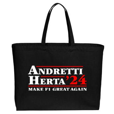 Andretti Herta 2024 Funny Indy Racing Cotton Canvas Jumbo Tote