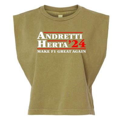 Andretti Herta 2024 Funny Indy Racing Garment-Dyed Women's Muscle Tee