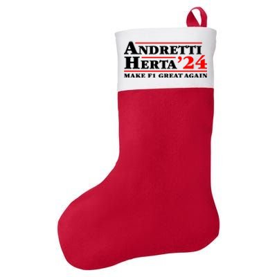 Andretti Herta 2024 Funny Indy Racing Felt Holiday Christmas Stocking