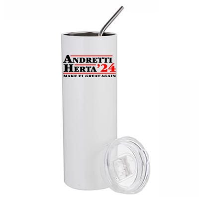 Andretti Herta 2024 Funny Indy Racing Stainless Steel Tumbler