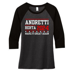 Andretti Herta 2024 Funny Indy Racing Women's Tri-Blend 3/4-Sleeve Raglan Shirt