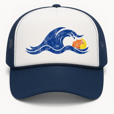 Antitrump Harris 2024Blue Wave Over Trump Trucker Hat