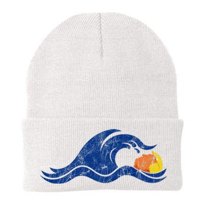 Antitrump Harris 2024Blue Wave Over Trump Knit Cap Winter Beanie