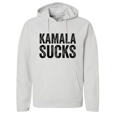 Anti Harris 2024 Kamala Sucks Performance Fleece Hoodie