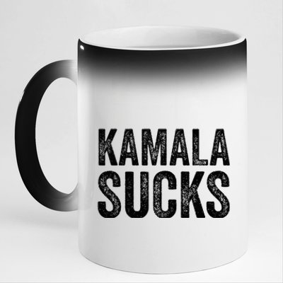 Anti Harris 2024 Kamala Sucks 11oz Black Color Changing Mug