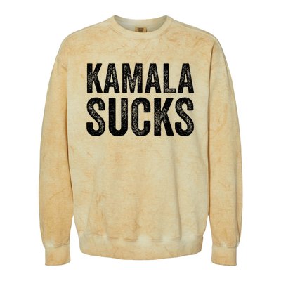 Anti Harris 2024 Kamala Sucks Colorblast Crewneck Sweatshirt