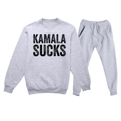 Anti Harris 2024 Kamala Sucks Premium Crewneck Sweatsuit Set