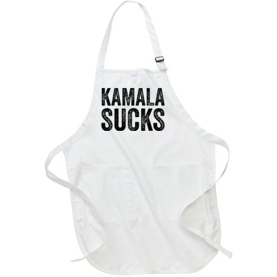 Anti Harris 2024 Kamala Sucks Full-Length Apron With Pockets