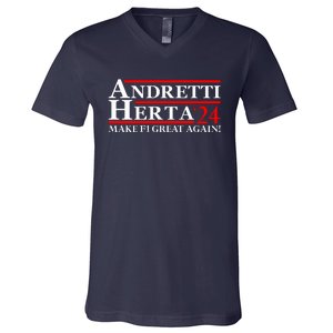 Andretti Herta 2024 Funny Indy Racing V-Neck T-Shirt