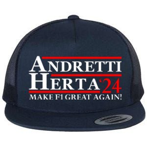 Andretti Herta 2024 Funny Indy Racing Flat Bill Trucker Hat