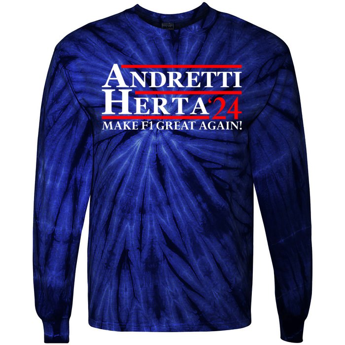 Andretti Herta 2024 Funny Indy Racing Tie-Dye Long Sleeve Shirt