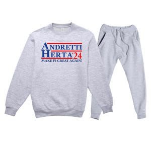 Andretti Herta 2024 Funny Indy Racing Premium Crewneck Sweatsuit Set