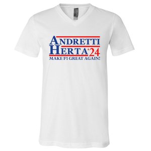 Andretti Herta 2024 Funny Indy Racing V-Neck T-Shirt