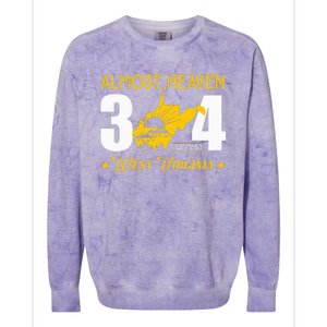 Almost Heaven 304 West Virginia Map Colorblast Crewneck Sweatshirt