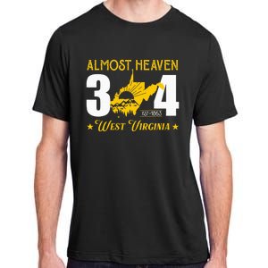 Almost Heaven 304 West Virginia Map Adult ChromaSoft Performance T-Shirt