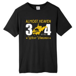 Almost Heaven 304 West Virginia Map Tall Fusion ChromaSoft Performance T-Shirt