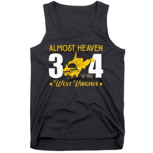 Almost Heaven 304 West Virginia Map Tank Top