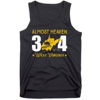 Almost Heaven 304 West Virginia Map Tank Top