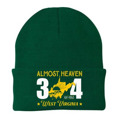 Almost Heaven 304 West Virginia Map Knit Cap Winter Beanie